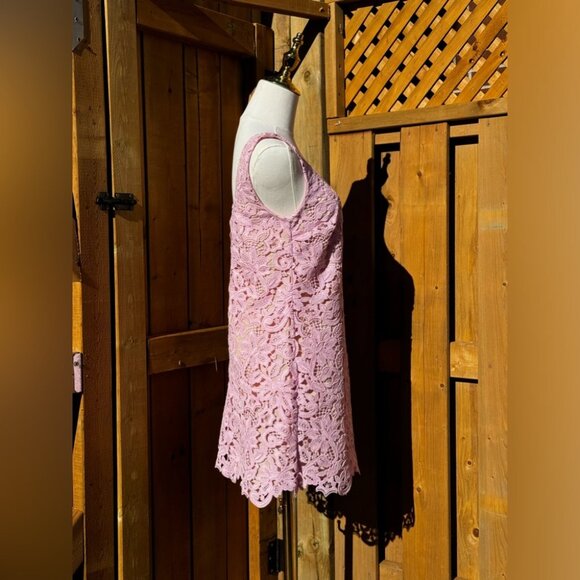 🆕 SELF PORTRAIT 🧿 NWOT Floral Lace Mini Shift Dress, Sz US 2 / UK 6 - Picture 8 of 16